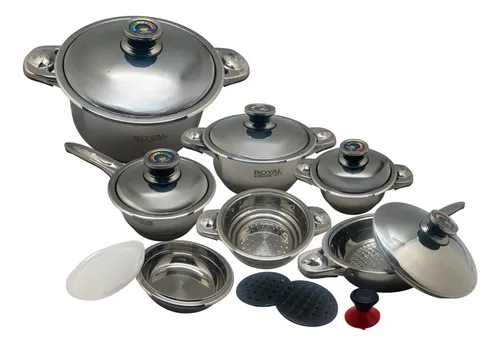 Foto 1 | Batería de Cocina Royal Haus de Acero Inoxidable 16 Piezas