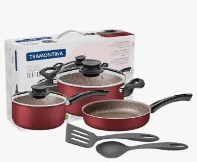 Foto 2 | Bateria De Cocina Tramontina 28599704 Paris Con Utensilios Rojo