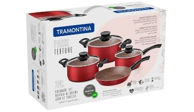 Foto 3 | Bateria De Cocina Tramontina 28599704 Paris Con Utensilios Rojo