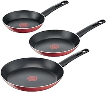 Foto 3 | Juego De Sartenes Tramontina 20297509 Linz 16cm, 20cm Y 24cm Antiadherentes 1.2mm De Espesor Rojos