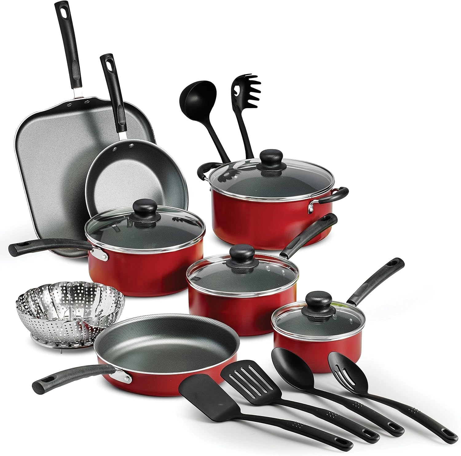 Foto 1 | Batería de Cocina Tramontina 80119567 Primaware Aluminio 18 Piezas Rojo