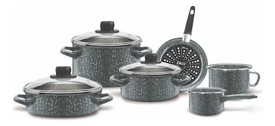 Foto 2 | Batería de Cocina Ecko Gris 9 Piezas