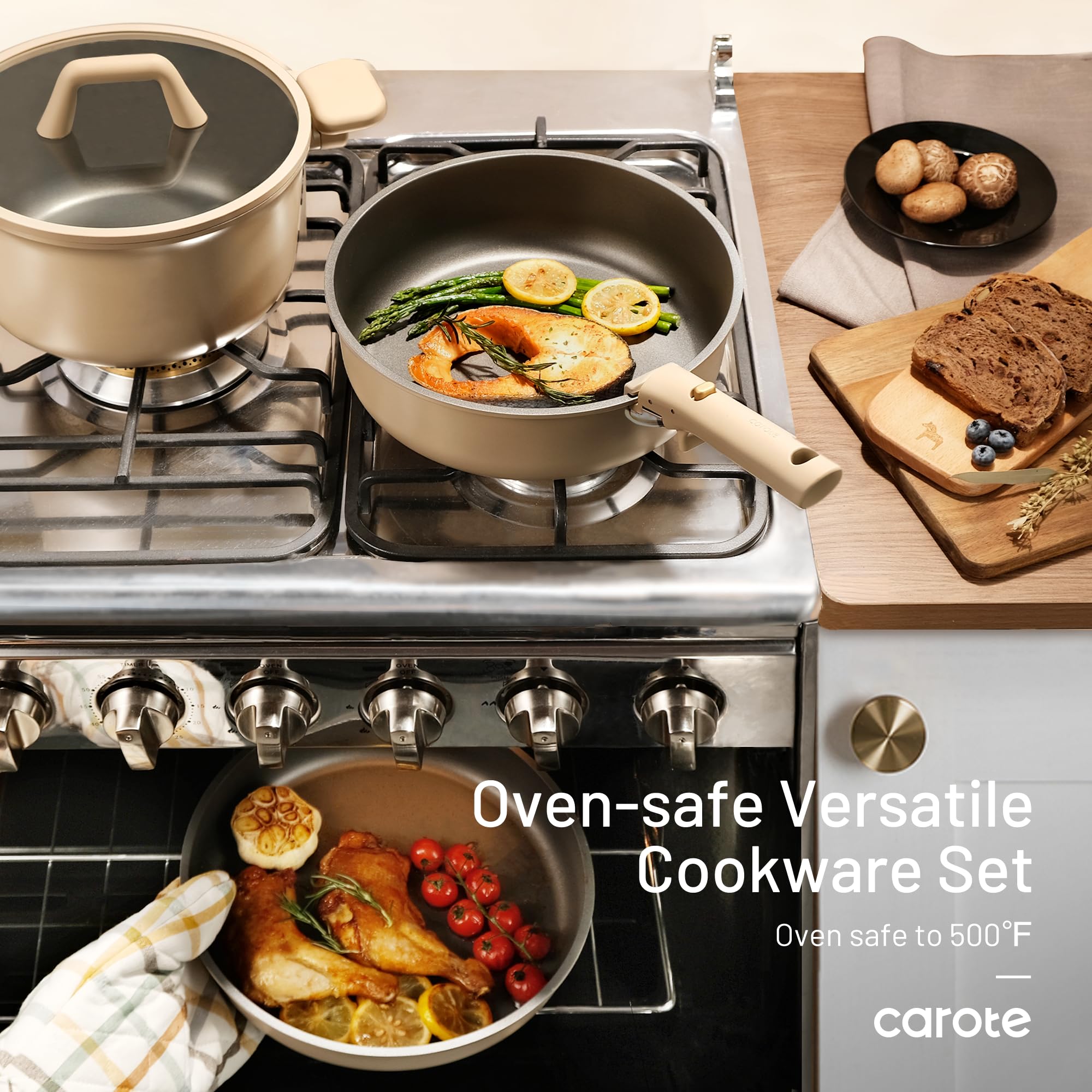 Foto 5 | Juego De Utensilios De Cocina Carote, Antiadherentes, 21 Piezas, Con Mango Desmontable - Venta Internacional.