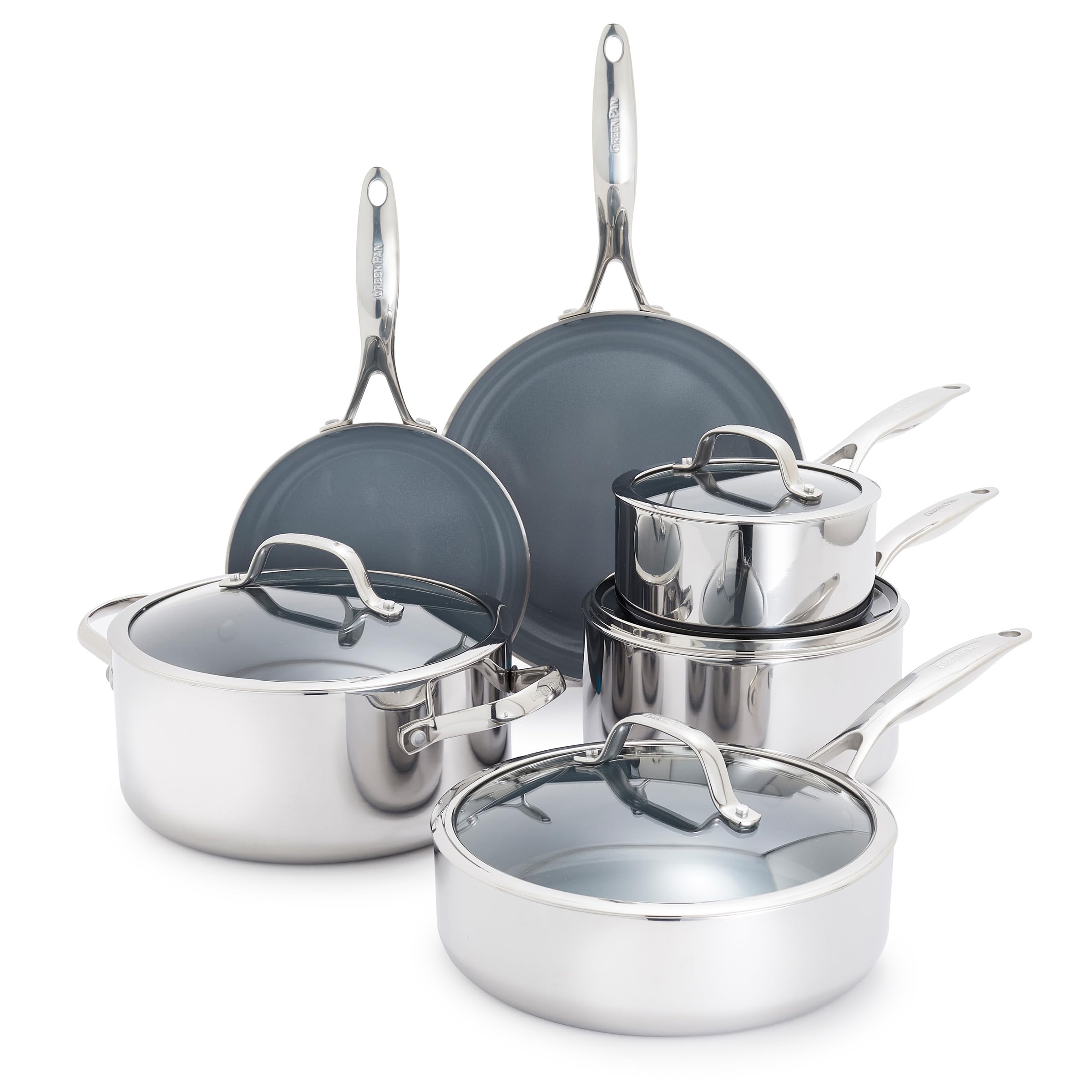 Foto 1 | Juego De Utensilios De Cocina Greenpan Valencia Pro De Acero Inoxidable, 10 Piezas - Venta Internacional.