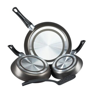 Foto 2 | Juego De 3 Sartenes De Aluminio Y Volteador Cinsa Magnífica Lab.g Negro