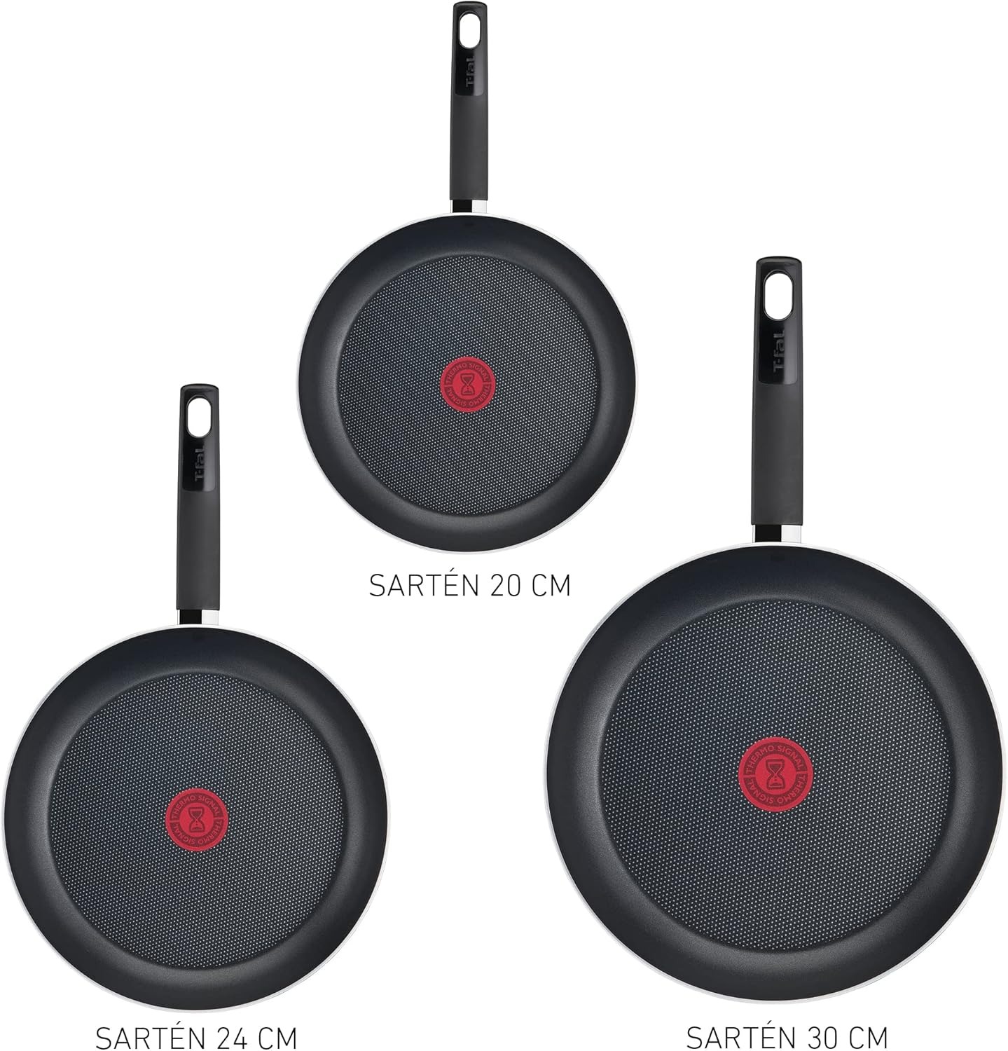 Foto 4 pulgar | Set Sartenes Vital 20/24/26 Color Rojo T-fal