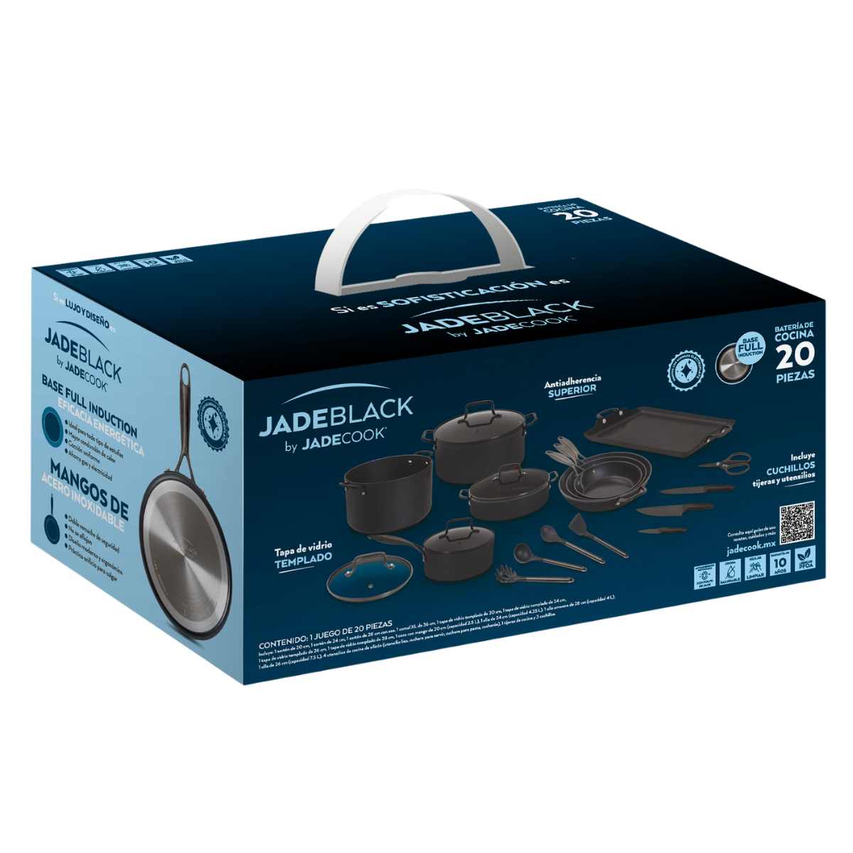 Foto 5 | Batería De Cocina Jade Cook Jade Black + Utensilios 20 Piezas