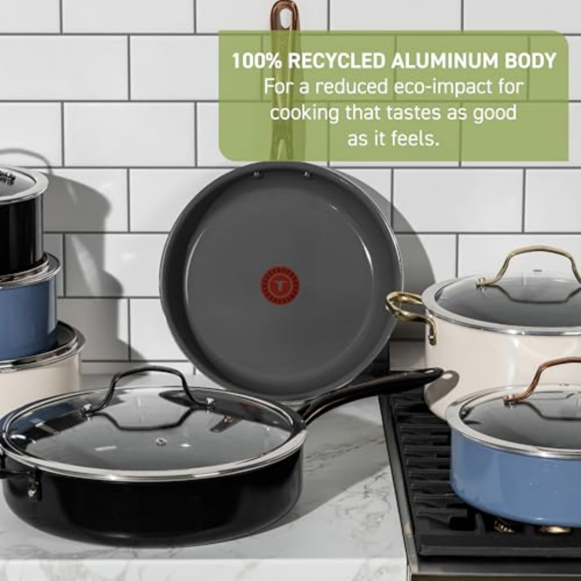 Foto 4 pulgar | Juego De Utensilios De Cocina Tefal Preserve De Cerámica Antiadherente, 13 Piezas, Azul - Venta Internacional.