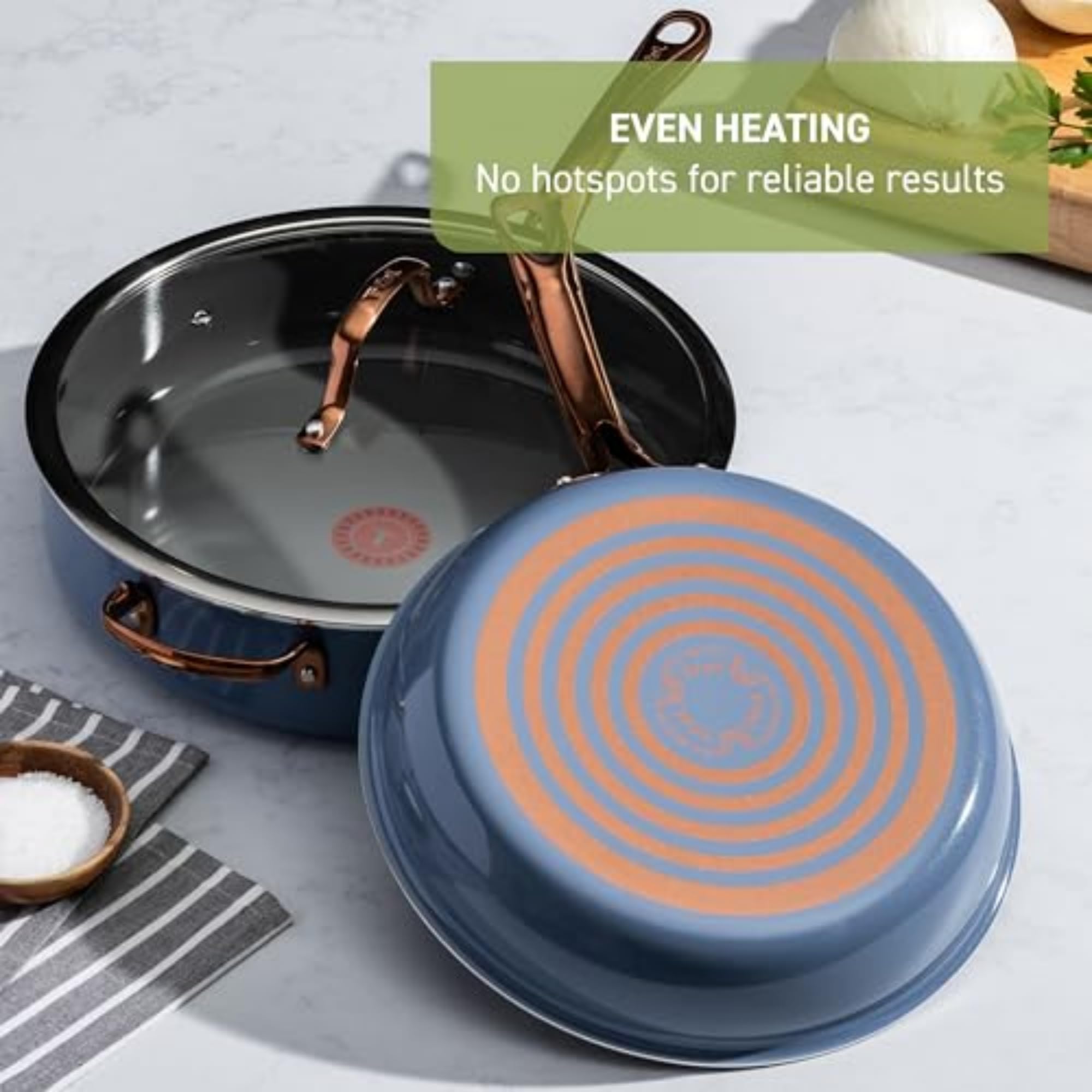 Foto 8 pulgar | Juego De Utensilios De Cocina Tefal Preserve De Cerámica Antiadherente, 13 Piezas, Azul - Venta Internacional.
