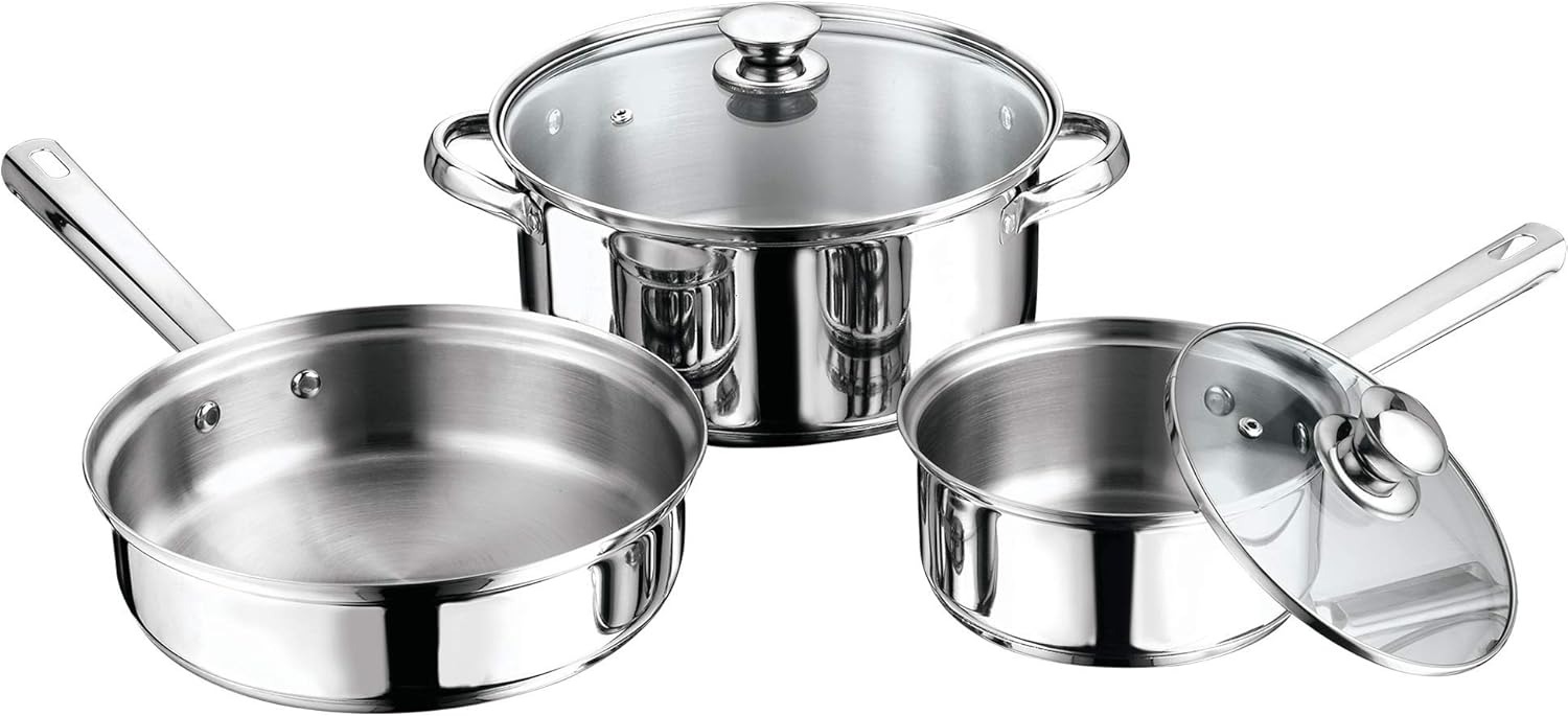 Batería de Acero Inoxidable Vasconia 5 Piezas