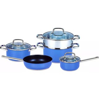 Foto 1 | Batería de Cocina de Acero Inoxidable Kitchenes 8 Piezas