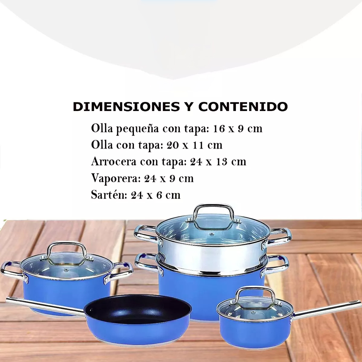 Foto 4 pulgar | Batería de Cocina de Acero Inoxidable Kitchenes 8 Piezas