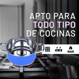 Foto 7 | Batería de Cocina de Acero Inoxidable Kitchenes 8 Piezas