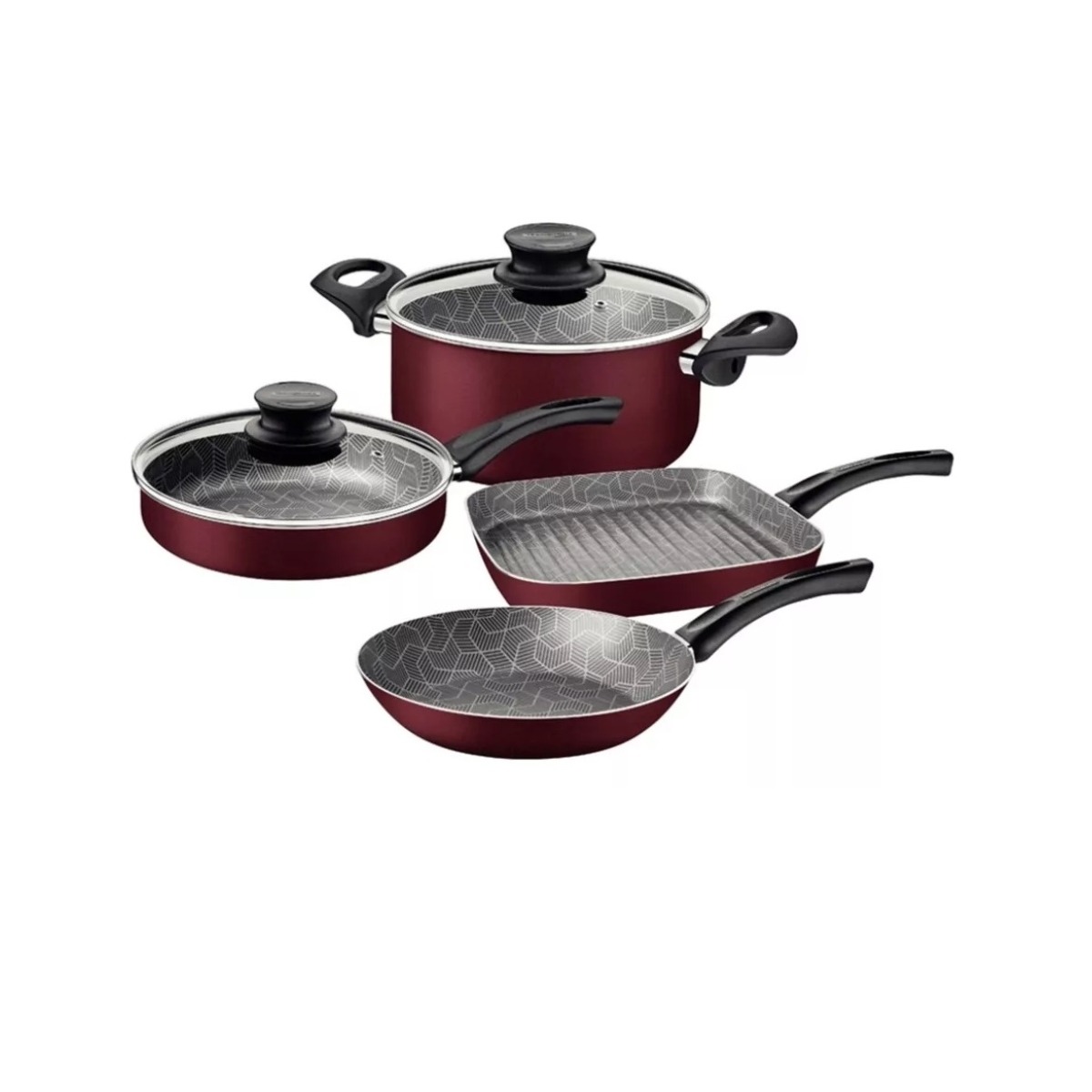Foto 1 | Bateria De Cocina 6 Piezas Atlantic Roja Tramontina