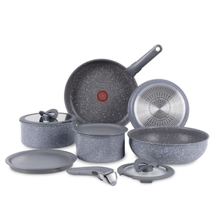 Foto 1 | Juego De Utensilios De Cocina T-fal Ingenio Essentials De 11 Piezas, Granito Gris - Venta Internacional.