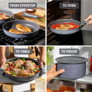 Foto 4 | Juego De Utensilios De Cocina T-fal Ingenio Essentials De 11 Piezas, Granito Gris - Venta Internacional.