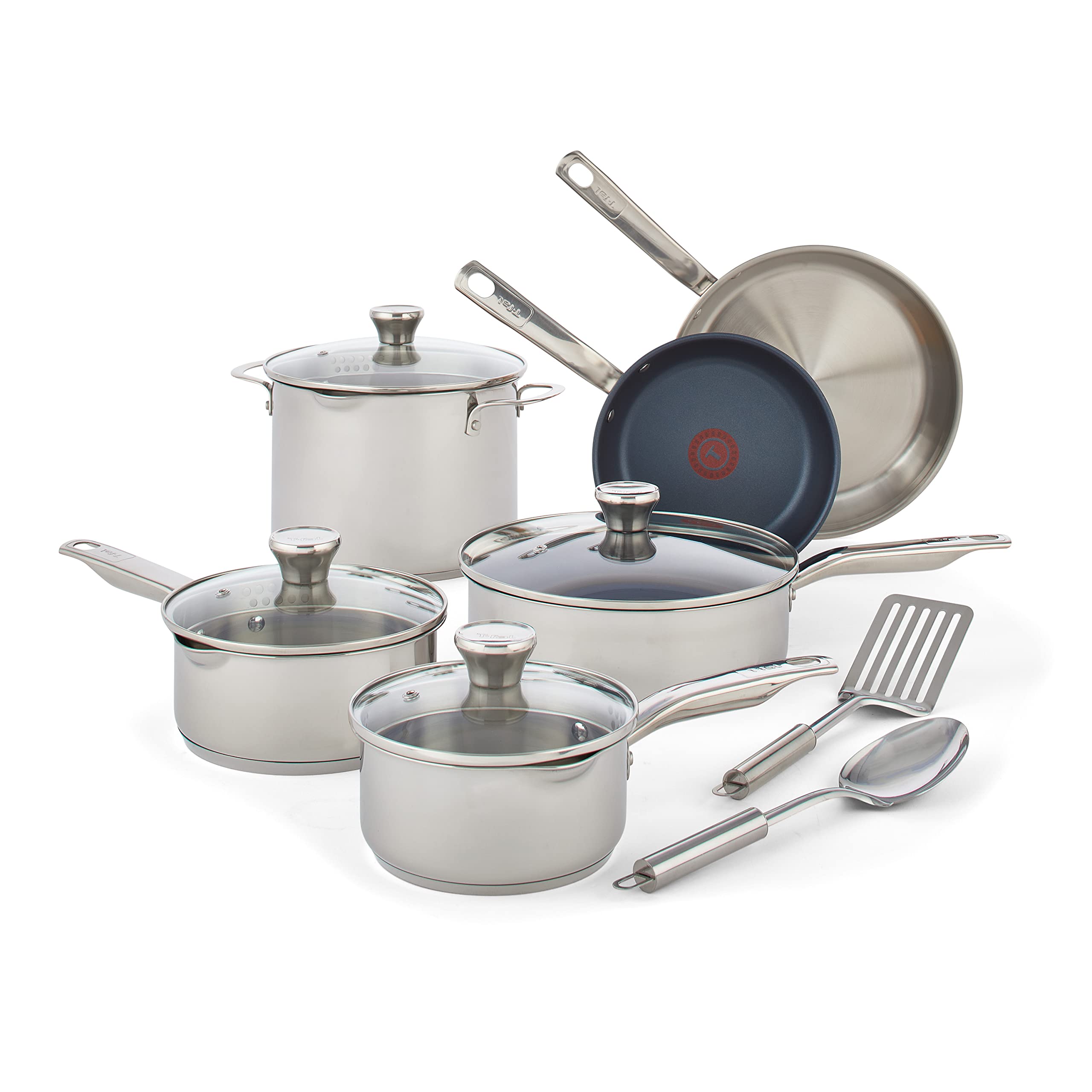 Foto 1 | Juego De Utensilios De Cocina T-fal Platinum De Acero Inoxidable 12 Piezas - Venta Internacional.