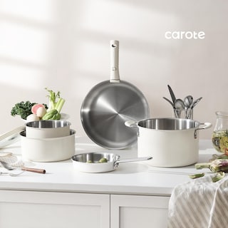 Foto 3 | Juego De Utensilios De Cocina Carote De Acero Inoxidable, 14 Piezas, Blanco De Inducción - Venta Internacional.