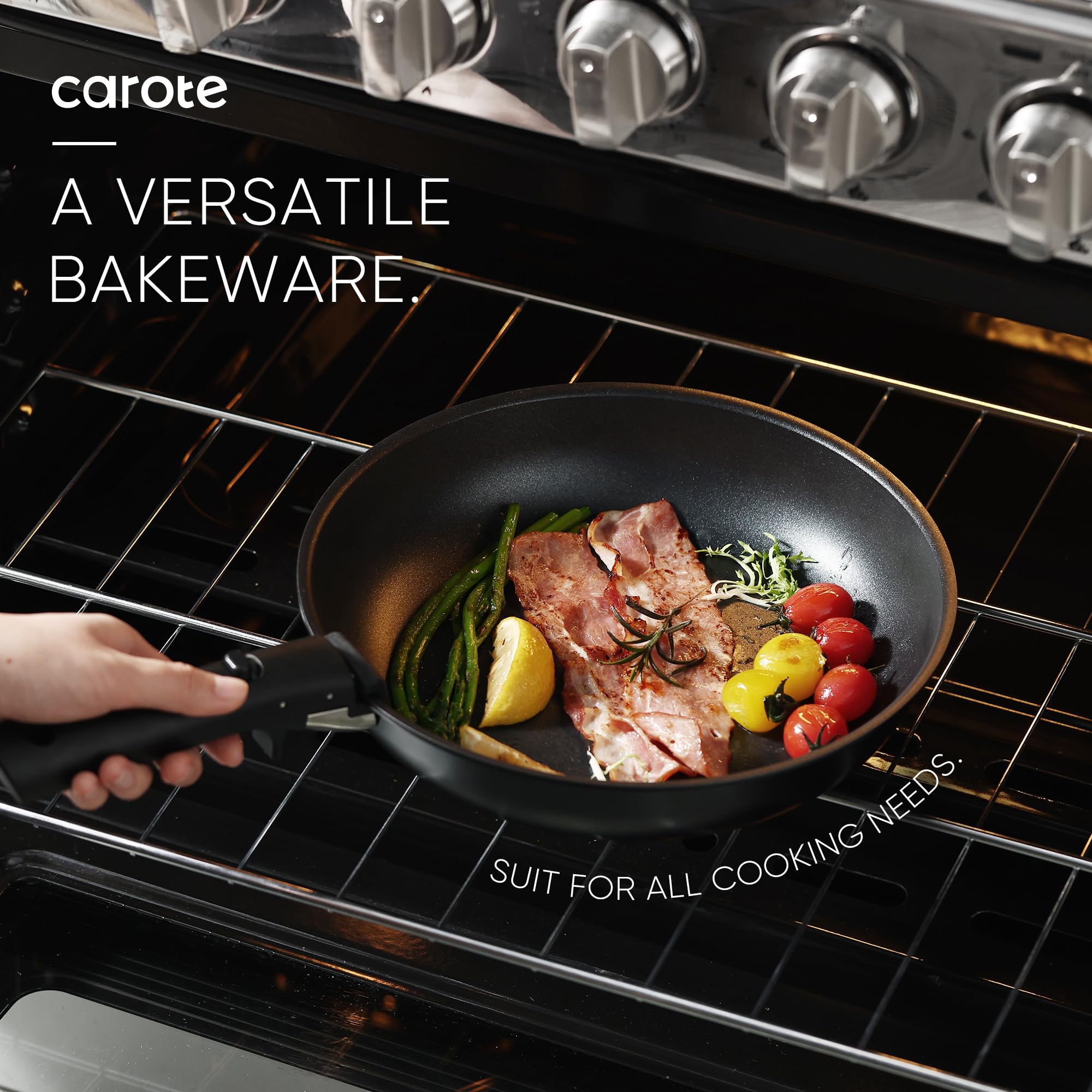 Foto 4 | Juego De Utensilios De Cocina Carote Antiadherentes Con Mango Desmontable, 13 Piezas - Venta Internacional.