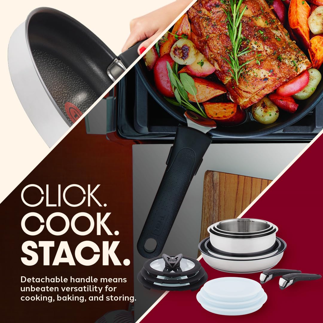 Foto 4 pulgar | Juego De Utensilios De Cocina T-fal Ingenio Expertise De Acero Inoxidable, 13 Piezas - Venta Internacional.