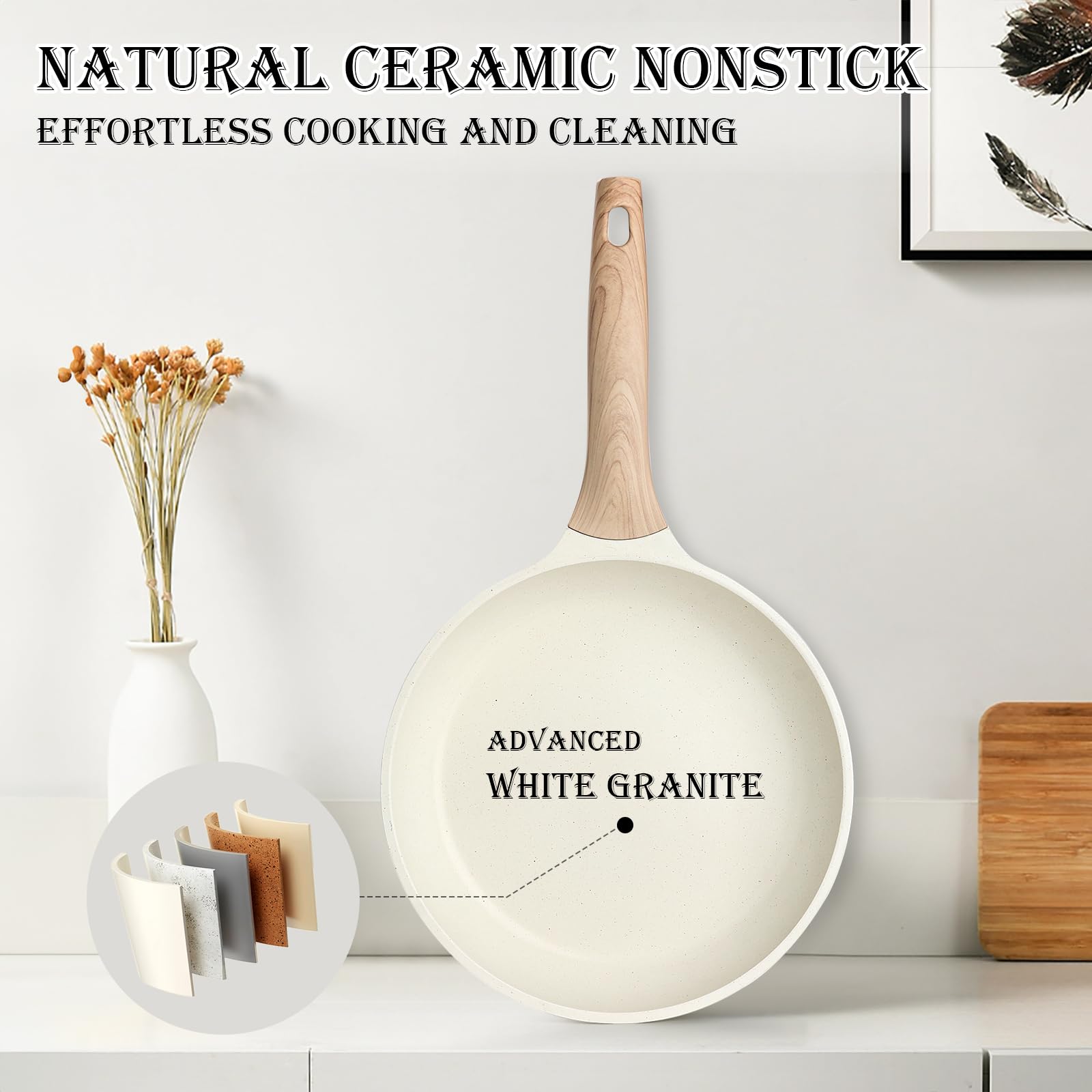 Foto 5 | Juego De Utensilios De Cocina Ewfen, 14 Unidades, Granito, Inducción, Antiadherentes - Venta Internacional.