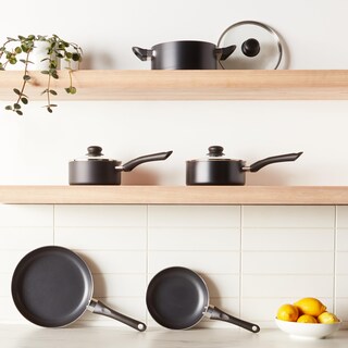 Foto 3 | Juego De Utensilios De Cocina Amazon Basics Antiadherentes De 8 Piezas, Color Negro - Venta Internacional.