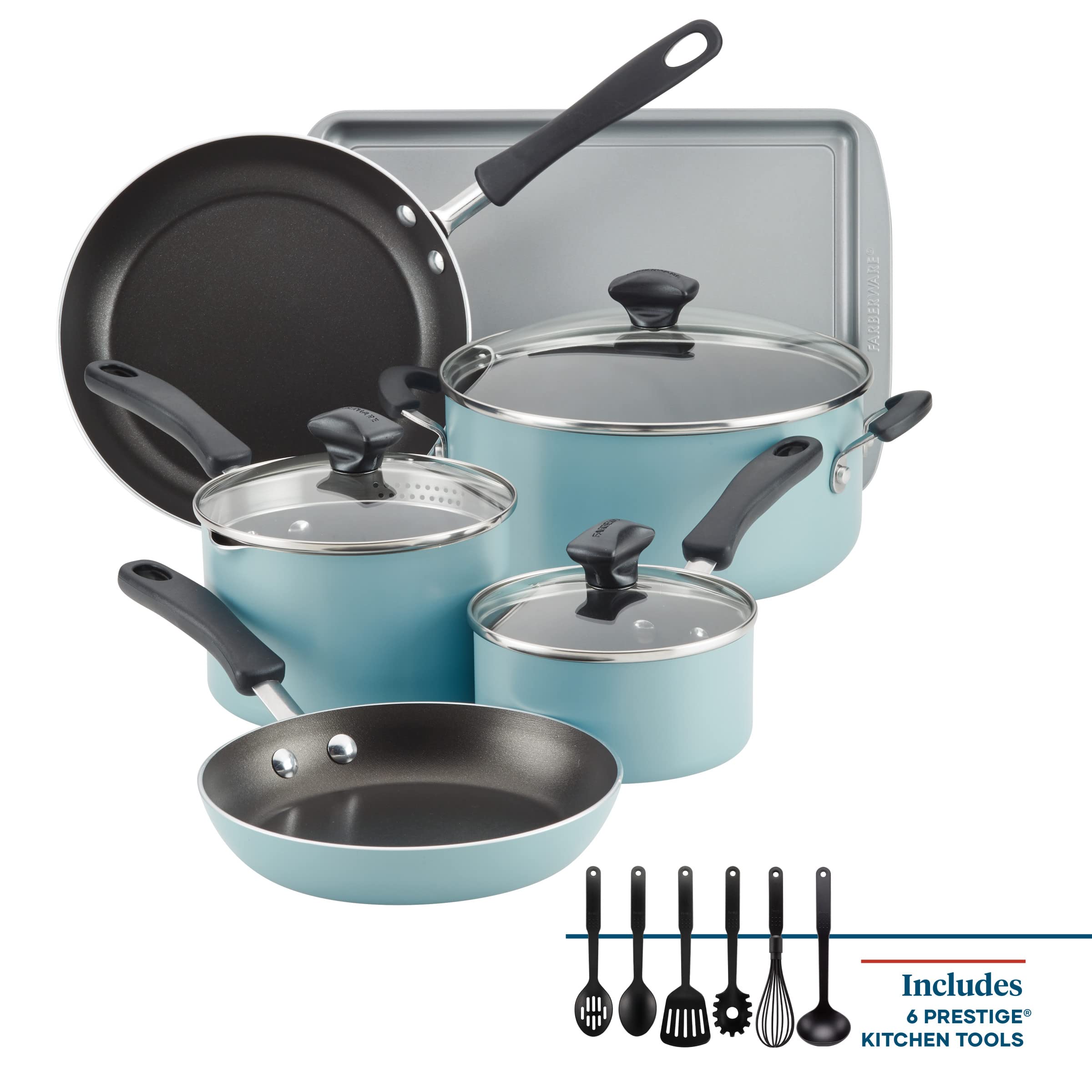 Foto 4 pulgar | Juego De Utensilios De Cocina Farberware Cookstart Diamondmax 15 Piezas Aqua - Venta Internacional.