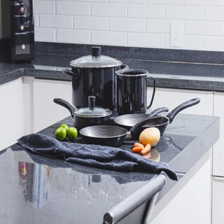 Foto 3 | Batería De Cocina Aluminio Con Antiadherente 8 Piezas Lab.g Negro