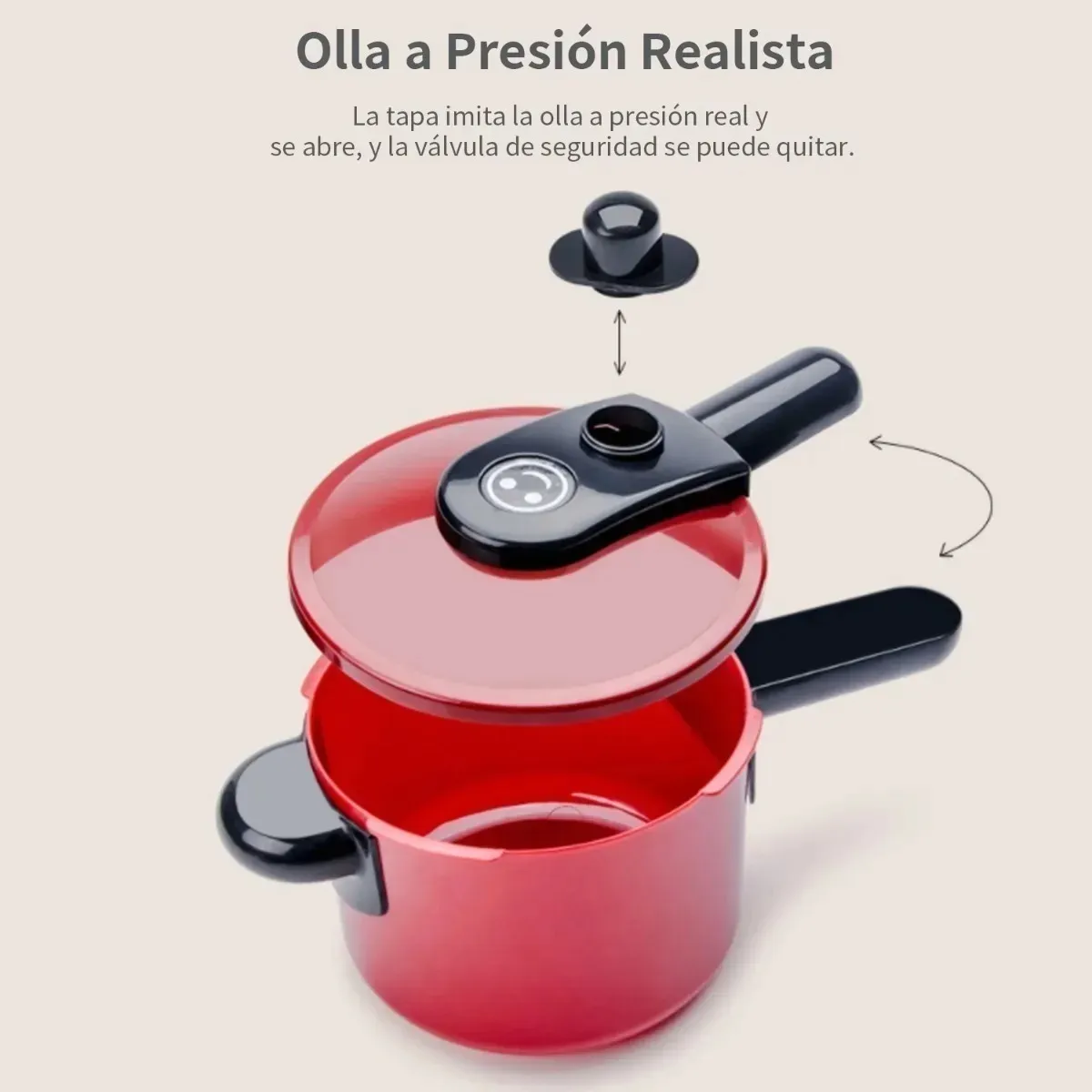 Foto 5 pulgar | Juguetes De Cocina Para Ninos Utensilios Cocina Comida 61 Pz Lab.g Rojo