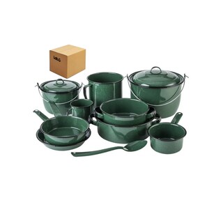 Foto 1 | Batería De Cocina Clásica De Peltre 12 Piezas Lab.g Verde
