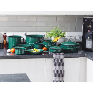 Foto 4 | Batería De Cocina Clásica De Peltre 12 Piezas Lab.g Verde