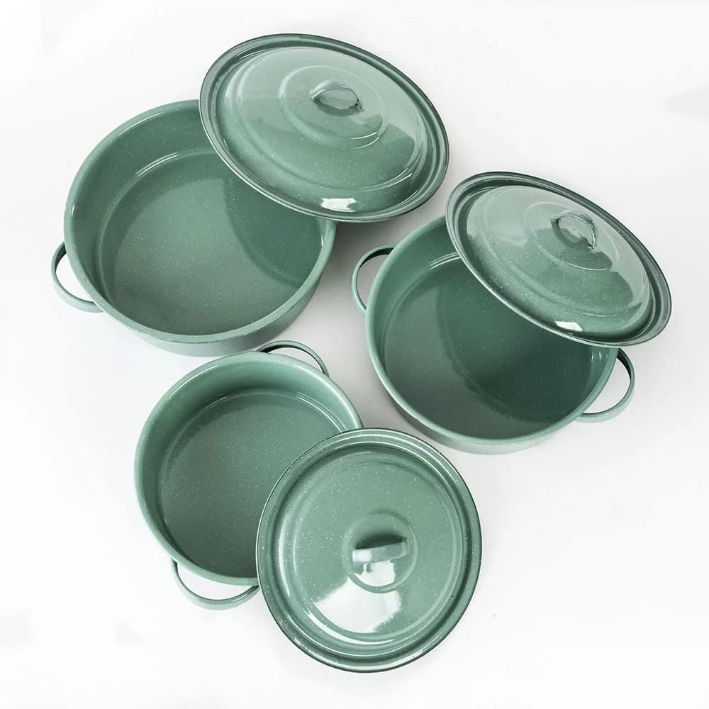 Foto 4 pulgar | Juego De Ollas Cinsa Clásicas De Peltre 6 Piezas Verde Jade
