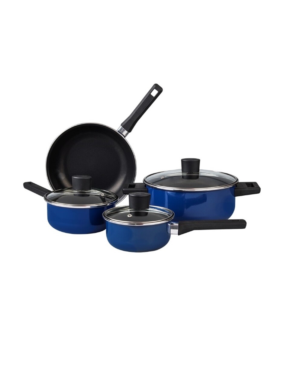 Foto 2 pulgar | Batería De Cocina Cinsa Brillante 7 Piezas Color Azul
