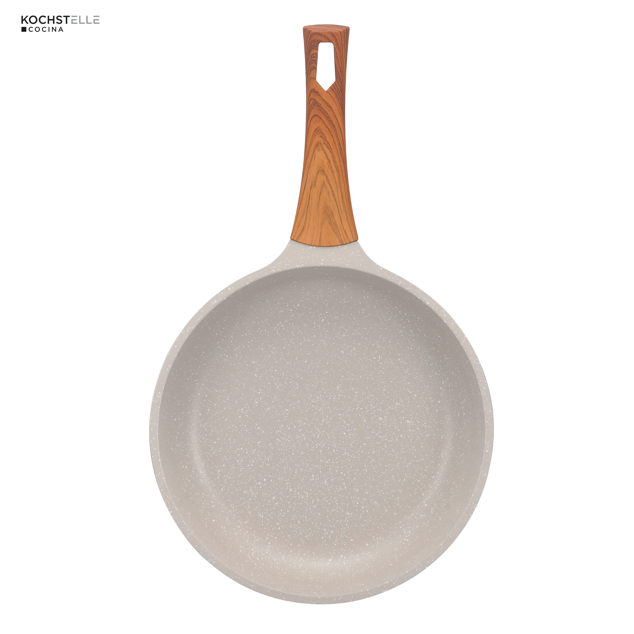 Foto 3 pulgar | Kochstelle Batería De Cocina Wood Color Blanco Mármol Antiadherente De 10 Piezas