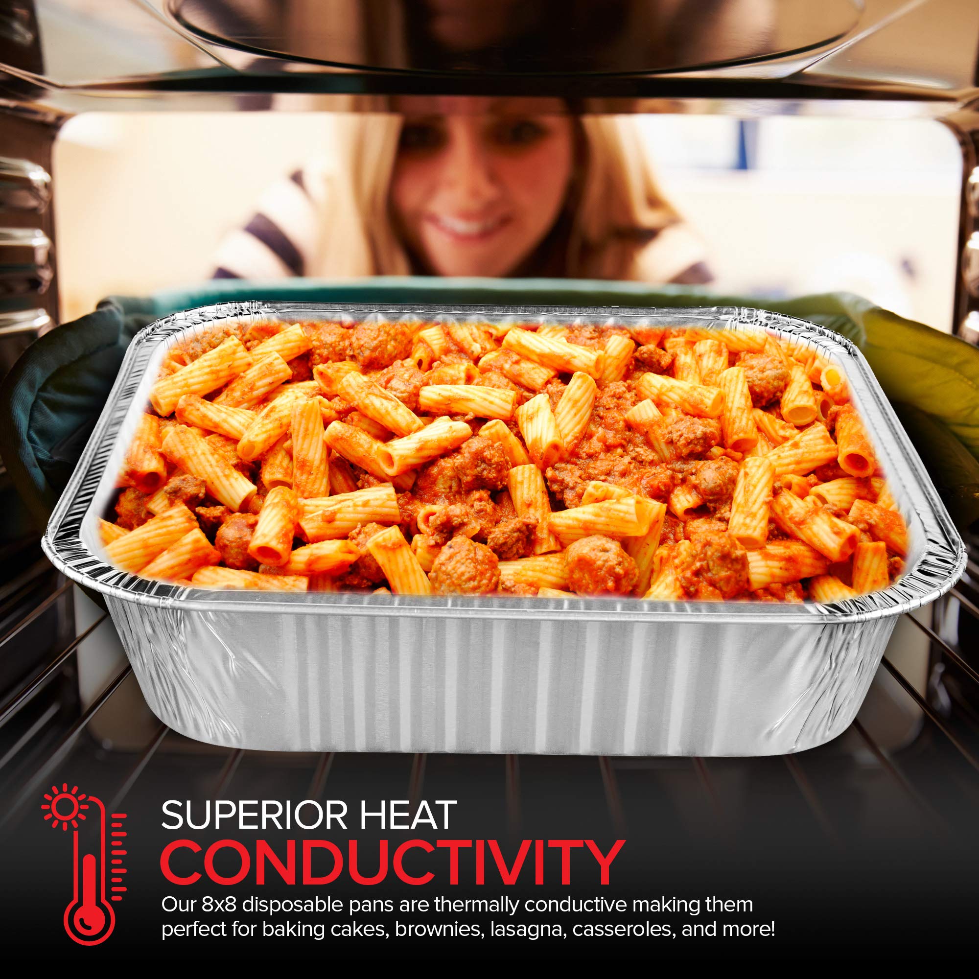 Foto 4 | Recipientes Desechables Para Alimentos Stock Your Home 8 X 8 (paquete De 10) - Venta Internacional.