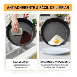 Foto 3 | 4pcs Sartenes De Hierro Fundido Set De Sartenes Lab.g Negro
