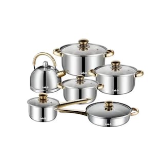 Foto 1 | Bateria De Cocina 6 Pcs Cacerolas Y Sarten Acero Inoxidable Lab.g Plata
