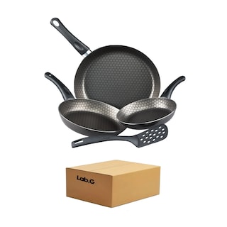 Foto 1 | Juego De 3 Sartenes De Aluminio Y Volteador Lab.g Negro