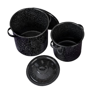 Foto 2 | Juego De 2 Ollas Rectas Altas Con Tapa De Peltre Cinsa Color Negro