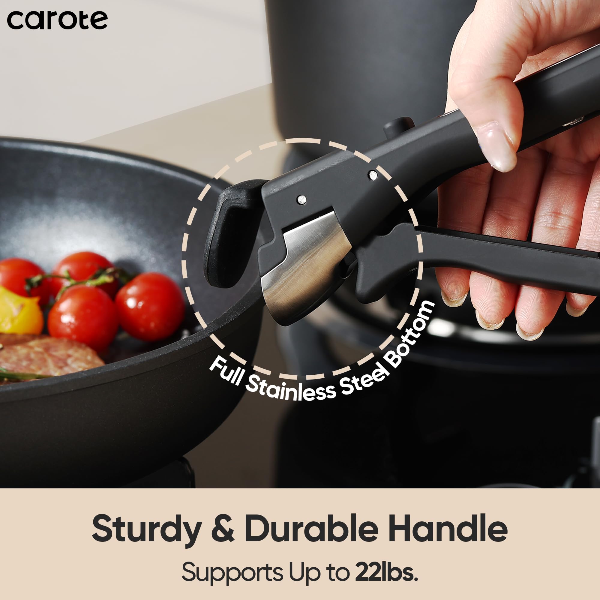 Foto 7 pulgar | Juego De Utensilios De Cocina Carote Antiadherentes 25 Piezas Con Juego De Cuchillos Jet Black - Venta Internacional.