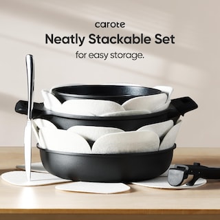 Foto 7 | Juego De Utensilios De Cocina Carote Antiadherentes 25 Piezas Con Juego De Cuchillos Jet Black - Venta Internacional.
