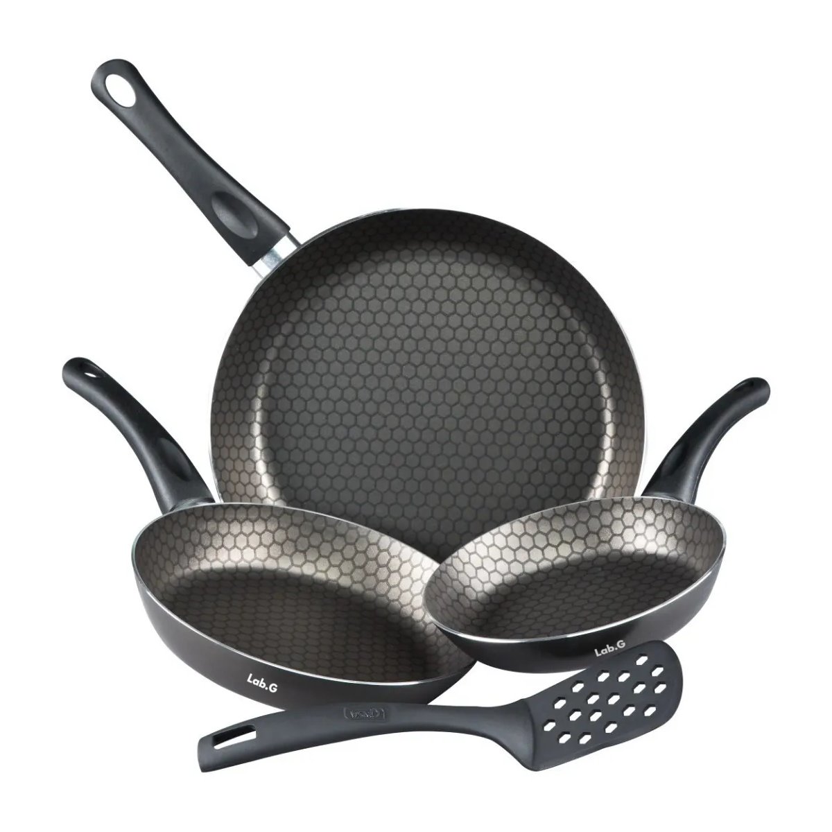 Foto 2 pulgar | Juego De 3 Sartenes De Aluminio Y Volteador Cinsa Magnífica Gris