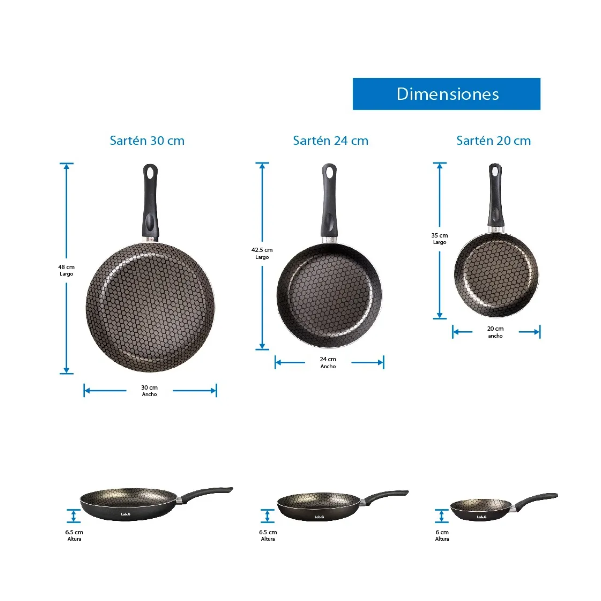 Foto 4 pulgar | Juego De 3 Sartenes De Aluminio Y Volteador Cinsa Magnífica Gris