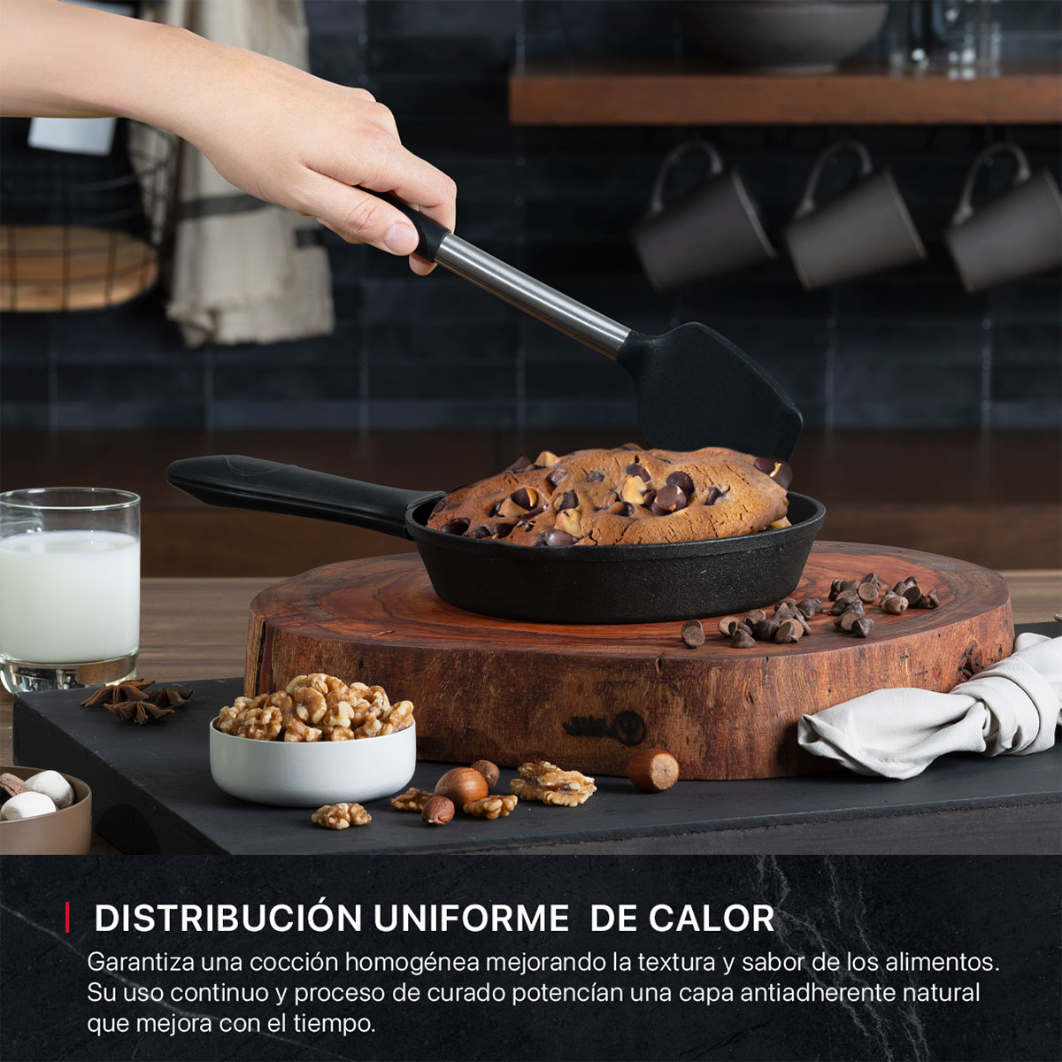 Foto 5 pulgar | Juego De Sartenes Cookify Hierro Fundido Precurado Negro 3 Piezas