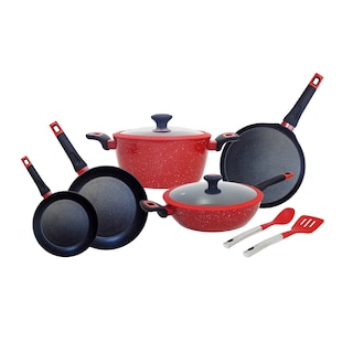 Foto 1 | Batería De Cocina Set 9 Piezas Color Rojo Salty