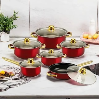 Foto 2 | Batería Cocina 12 Pz Acero Inoxidable Ollas Cacerola Sartén