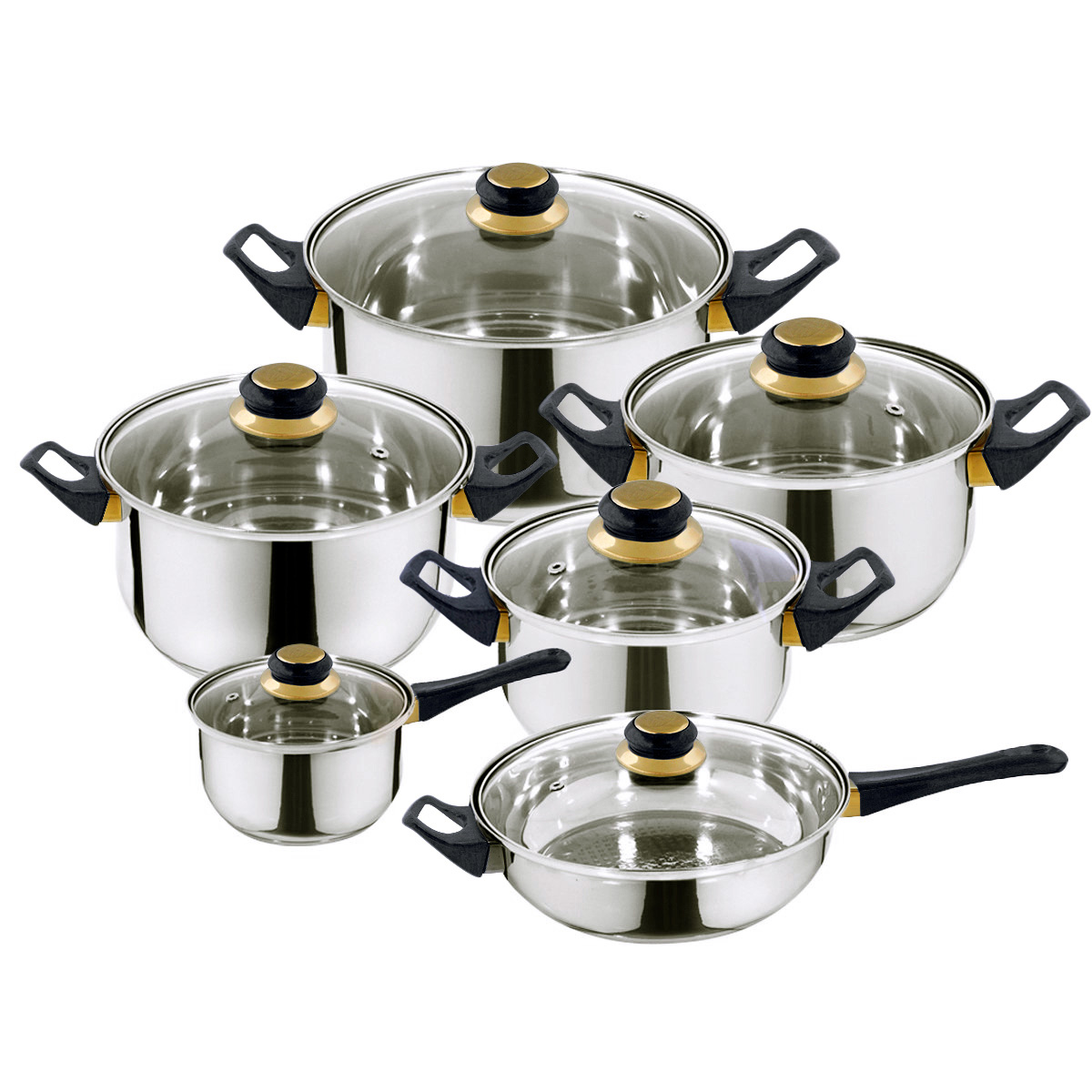 Foto 2 pulgar | Bateria Cookware Mod. Bk201 Acero Inoxidable 12 Pzs