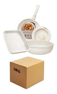 Foto 1 | Juego De Sartenes Antiadherentes 6 Pzs Beige