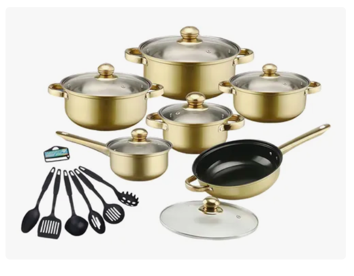 Foto 1 | Batería De Cocina Xtellar  De Acero Inoxidable 18piezas Antiadherente
