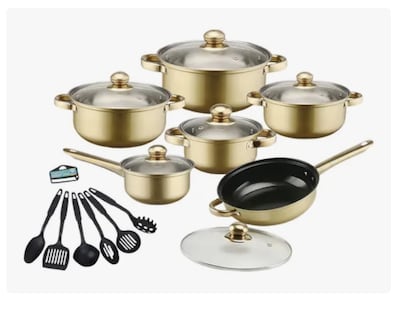 Foto 1 | Batería De Cocina Xtellar De Acero Inoxidable 18piezas Antiadherente